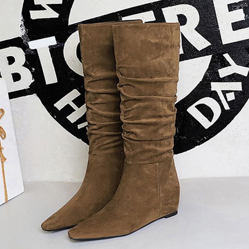 Knee High Boots Women - BIGTREE 新しい秋冬デザインインソールポインテッドトゥ女性オーバーザニーブーツ靴女性ロングブーツ Zapatos De Mujer