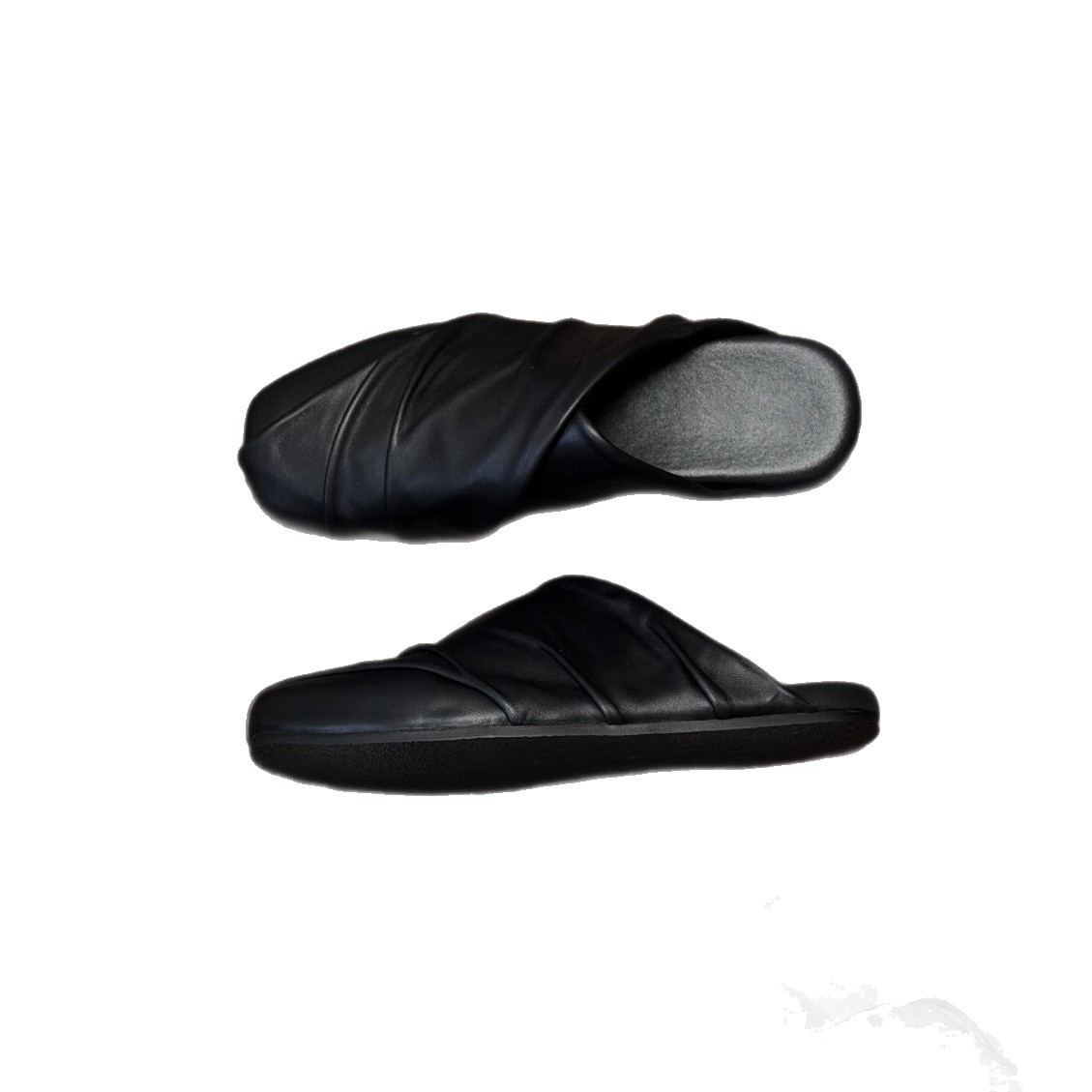黒のヴィンテージ風レザーシューズ、シングルシューズ、女性用、 - Mule Slip On のレビューと価格