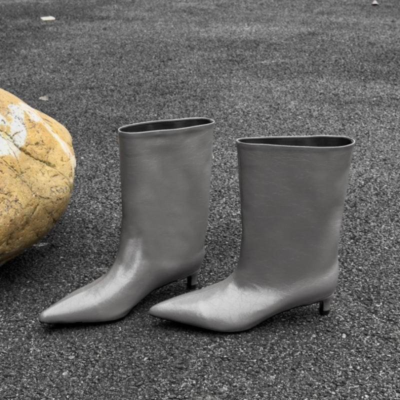 冬のポインテッドトゥレディースニーハイブーツセクシーなローヒ - Knee High Boots Women のレビューと価格