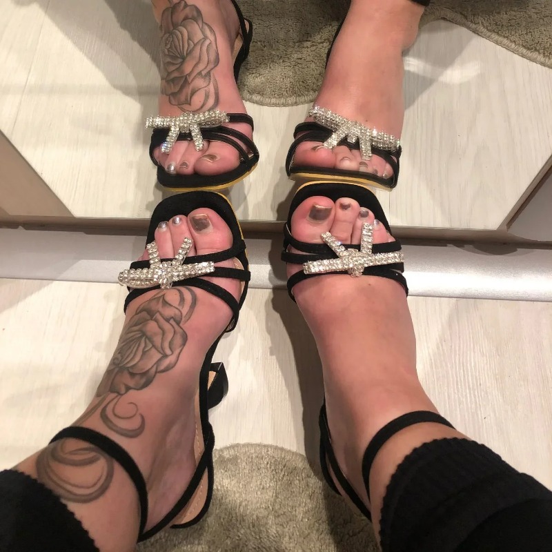 超ハイヒールレディースサンダルファッションスクエアトゥデザイ - Women'S Shoes Quality のレビューと価格