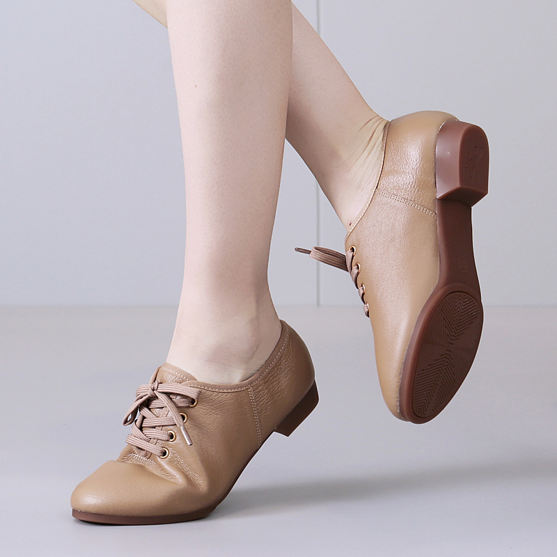 新しい革製レースアップオックスフォードサンダル、ジャズダンス - Oxford Lace Up Women のレビューと価格