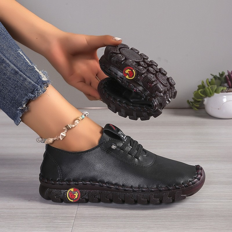 レディース レザー カジュアルシューズ レースアップ ラウン - Oxford Lace Up Women のレビューと価格