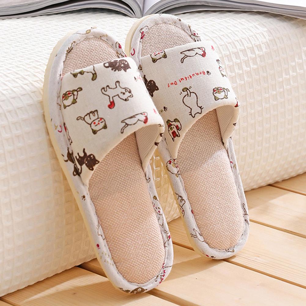 女性用亜麻スリッパ、ホームスリッパ、リネンサマースリッパ、軽 - Mule Slip On のレビューと価格