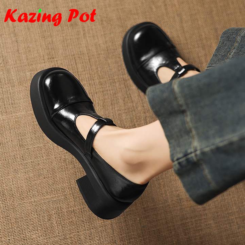 Krazing Pot マイクロファイバー ラウンドトゥ 厚 - Oxford Lace Up Women のレビューと価格
