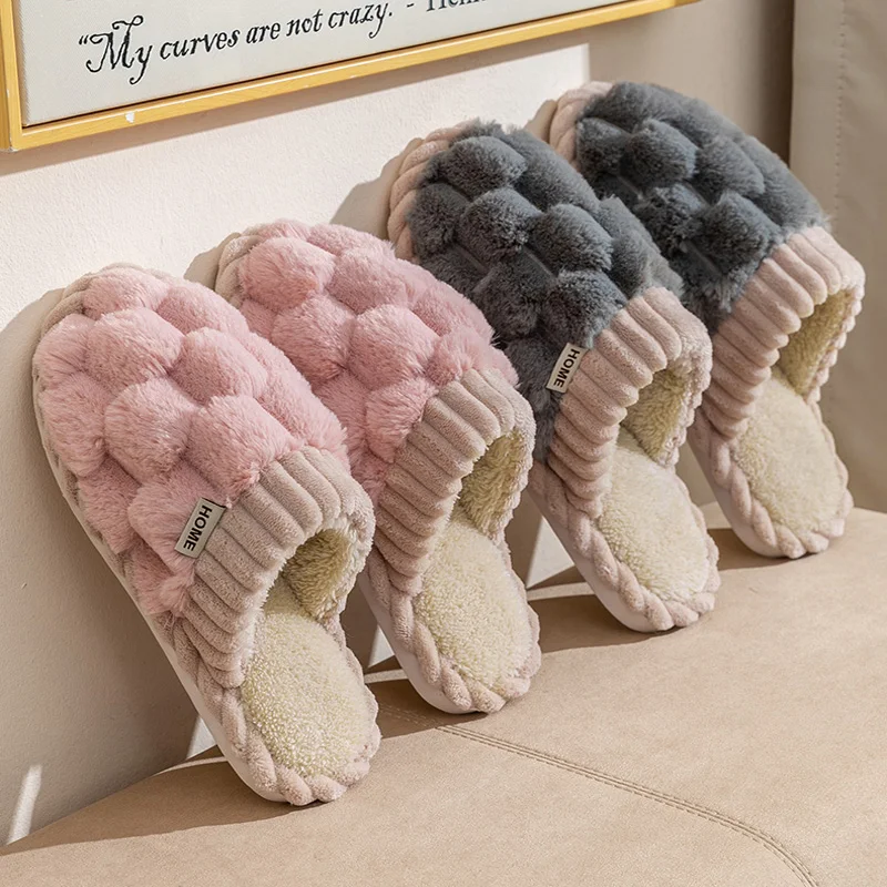おしゃれなカップル向け、冬用のつま先を覆う暖かいチェック柄の - Mule Slip On のレビューと価格