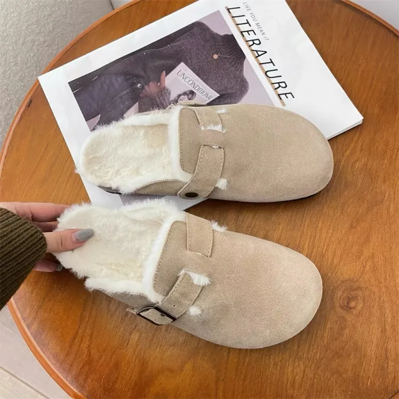 女性用、冬の新作、快適な履き心地のクラシックなファーサンダル - Women'S Shoes Clogs のレビューと価格