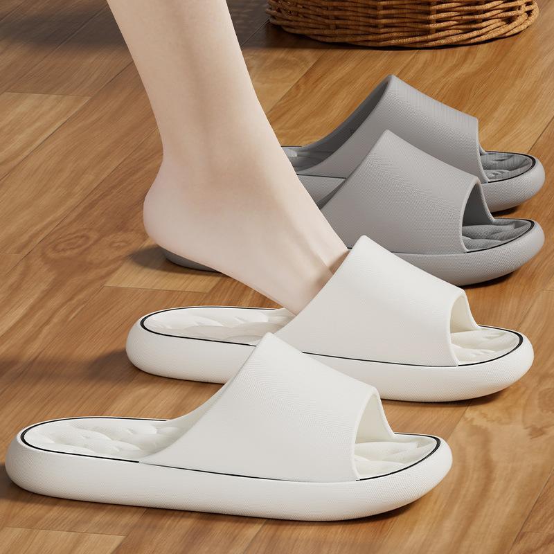 カップル用ライン柄スリッパ - 夏用滑り止め室内スライド、柔 - Mule Slip On のレビューと価格